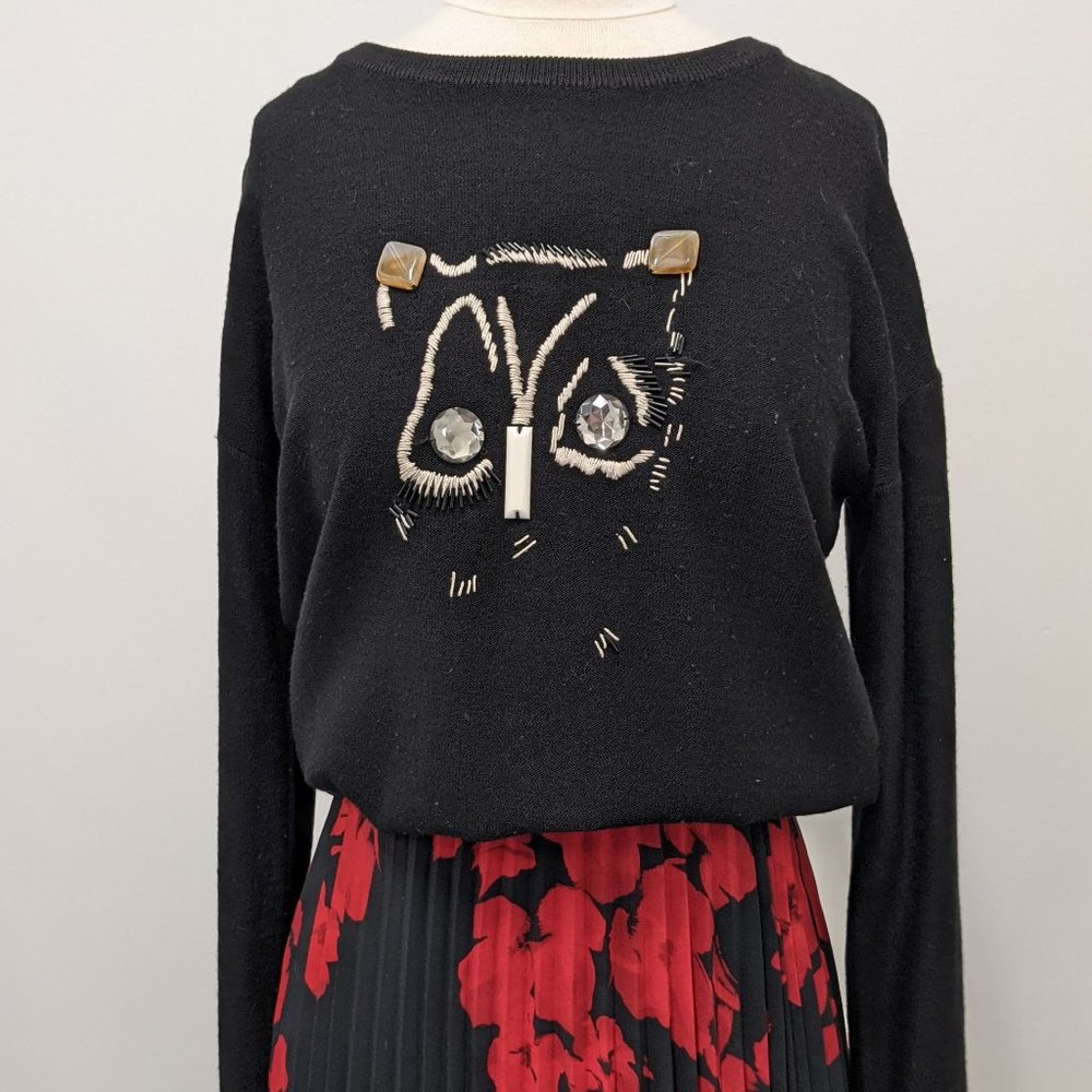 & other stories - 100% wool sweater with beautiful adornment